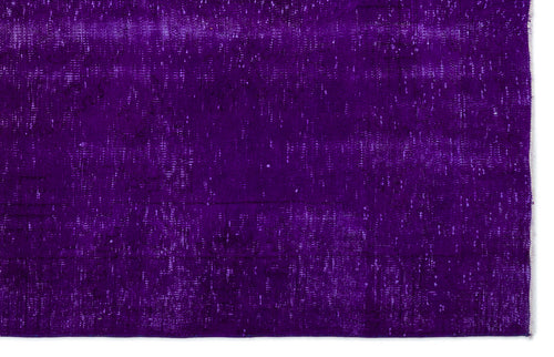 Load image 1 in gallery view. Deep purple vintage-style rug with a distressed, faded texture on a white background.