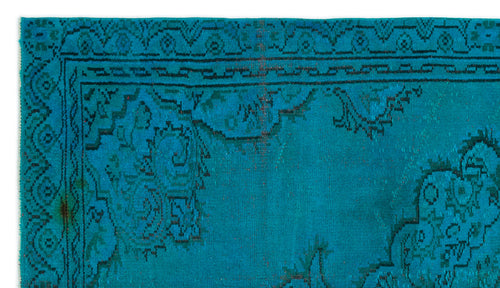 Load image 1 in gallery view. Teal rug with a dark blue traditional ornate border and central medallion pattern.