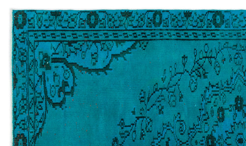 Load image 1 in gallery view. Teal rug with a black traditional floral border and central medallion pattern.