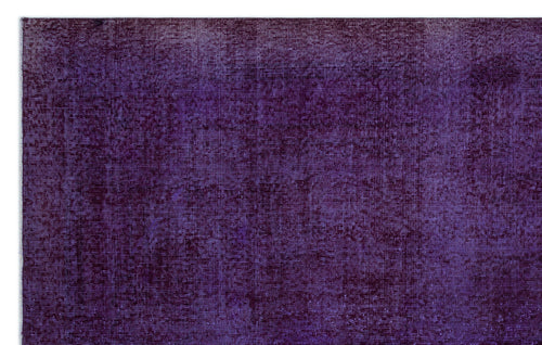 Load image 1 in gallery view. Deep purple rug with a distressed, monochromatic texture and subtle tonal variations.