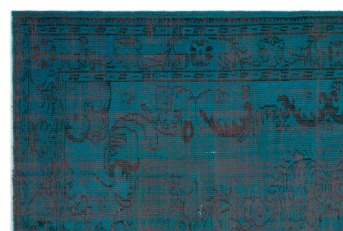 Load image 1 in gallery view. Teal and charcoal distressed rug with a traditional ornate border and floral medallion pattern.