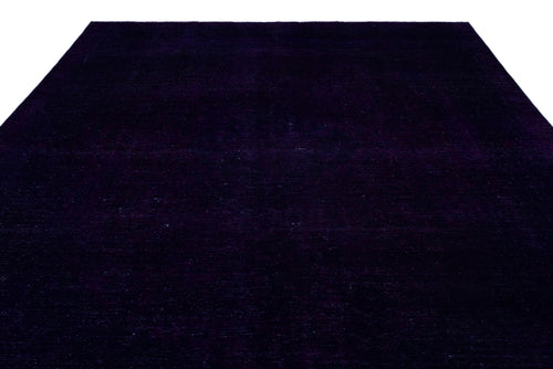 Load image 1 in gallery view. Solid deep purple rug with a subtle, uniform texture on a white background.