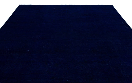 Load image 1 in gallery view. Solid deep navy blue area rug with a uniform, minimalist texture.