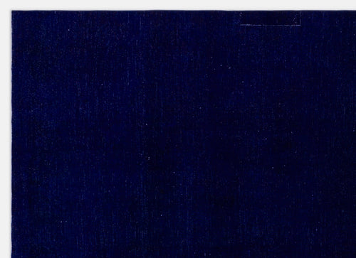 Load image 1 in gallery view. Solid deep navy blue rug with a subtle, uniform textured weave.