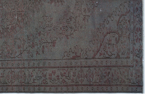 Load image 1 in gallery view. Charcoal and dark red rug with a distressed traditional floral medallion pattern and a detailed border.