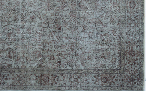 Load image 1 in gallery view. Distressed grey and rust-red traditional rug with an intricate floral medallion pattern and a detailed border.