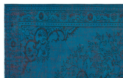 Load image 1 in gallery view. Teal and black traditional rug with a distressed floral medallion pattern and a detailed border.
