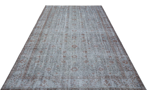 Load image 1 in gallery view. Grey and rust-colored distressed rug with a traditional medallion pattern and a bordered edge on a white background.