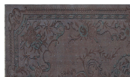 Load image 1 in gallery view. Dark charcoal and teal vintage-style rug with a distressed floral medallion border and intricate traditional motifs.