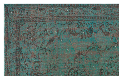 Load image 1 in gallery view. Teal and charcoal distressed traditional rug with an ornate floral border and central medallion pattern.