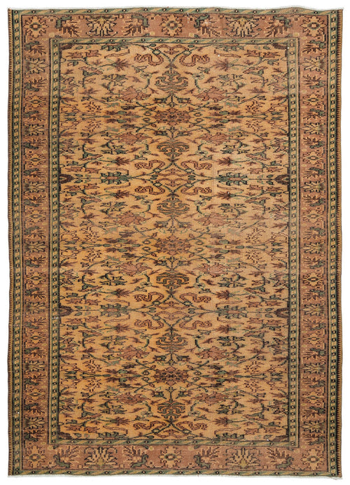 Load image 1 in gallery view. Tan and sage green traditional area rug with a symmetrical floral medallion pattern and a decorative border.
