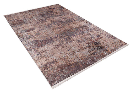 Load image 1 in gallery view. The Abstract Spectrum - Washable Rug - JR1427 (Custom Size) features a rectangular, distressed abstract pattern in bronze, brown, and red tones—ideal for high-traffic spaces and shown on a white background.