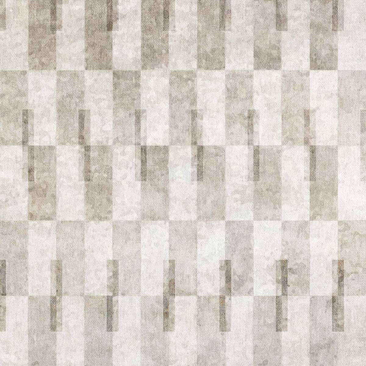 Aged Elegance - Washable Rug - JRN37 (Custom Size) features a modern geometric rectangle pattern in beige and light gray, offering subtle texture and minimalist style—durable for high-traffic areas and easy to clean.