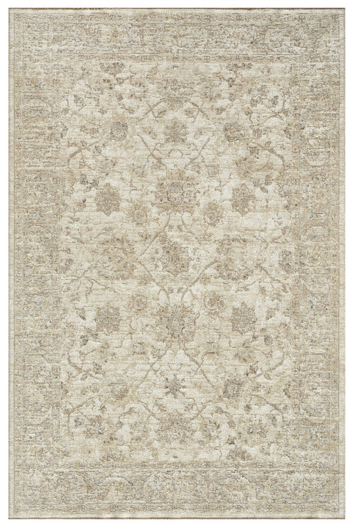 Load image 1 in gallery view. Stone Garden area rug with soft beige and cream ground featuring subtle traditional floral pattern in neutral palette