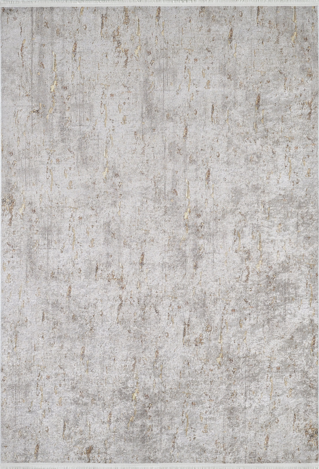The Berry Blossom - Washable Rug - JR1818 (Custom Size) is a rectangular flat weave rug with a light gray background and abstract gold and brown speckles and streaks.