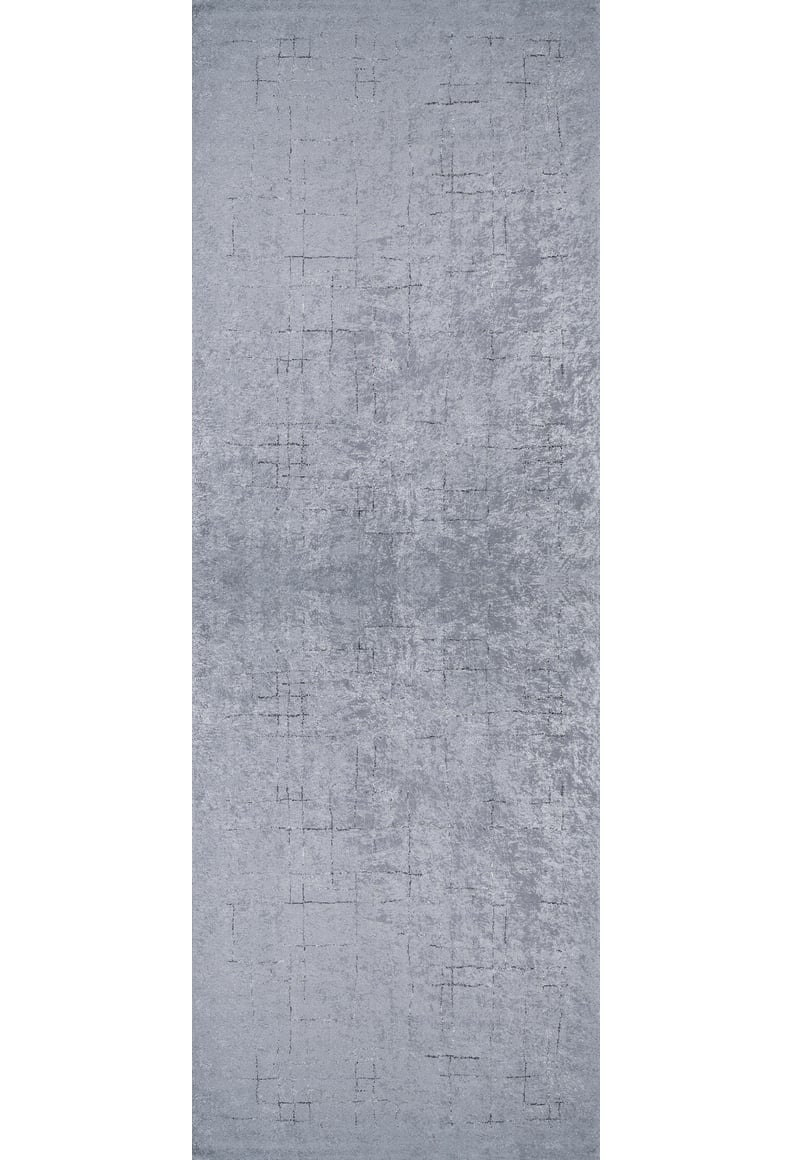 The Bohemian Driftwood - Washable Rug - JR1951 features a rectangular gray-anthracite design with subtle geometric lines and a lightly distressed, modern look—perfect for high-traffic spaces and easy to clean.