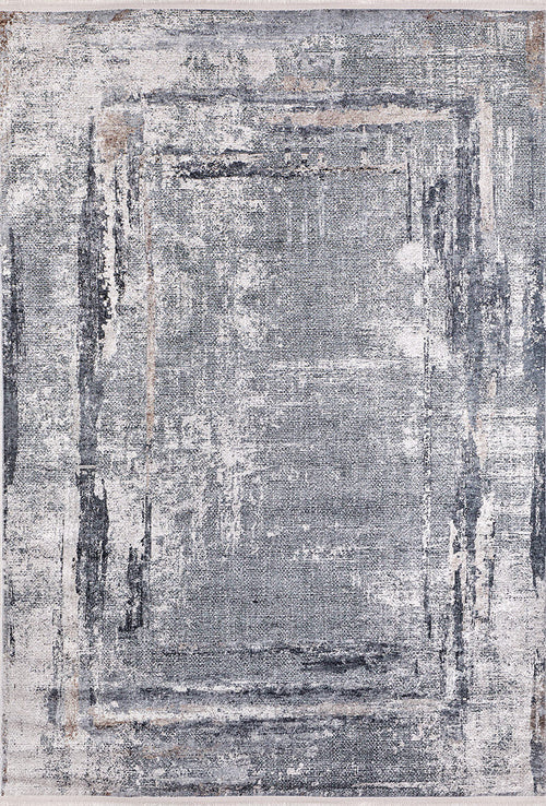 Load image 1 in gallery view. The Classic and Bold - Washable Rug - JR1529 (Custom Size) features a durable, rectangular design with an abstract distressed pattern in gray, white, and beige for a stylish, textured look. This rug is both easy to maintain and visually striking.