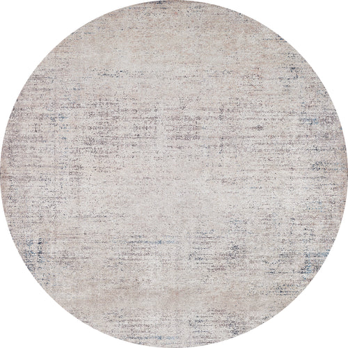 Load image 1 in gallery view. The Copper Glow - Washable Rug - JR1700 is a round, textured rug in cream and beige tones with a subtle distressed pattern for a vintage look—durable and perfect for high-traffic areas.