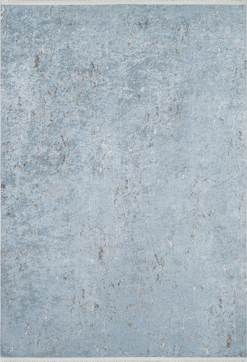 Load image 1 in gallery view. Earthy Sands - Washable Rug - JR1819 (Custom Size) features a light blue textured surface with subtle gray and beige streaks, offering a modern look ideal for high-traffic areas.