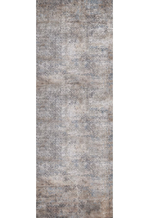 Bild 1 in Galerieansicht laden. The Elegant Leaf - Washable Rug - JR1945 (Outlet) US is a rectangular flat weave rug with a distressed, vintage-style leaf pattern in muted gray, taupe, and blue tones—washable and easy-care for any room.