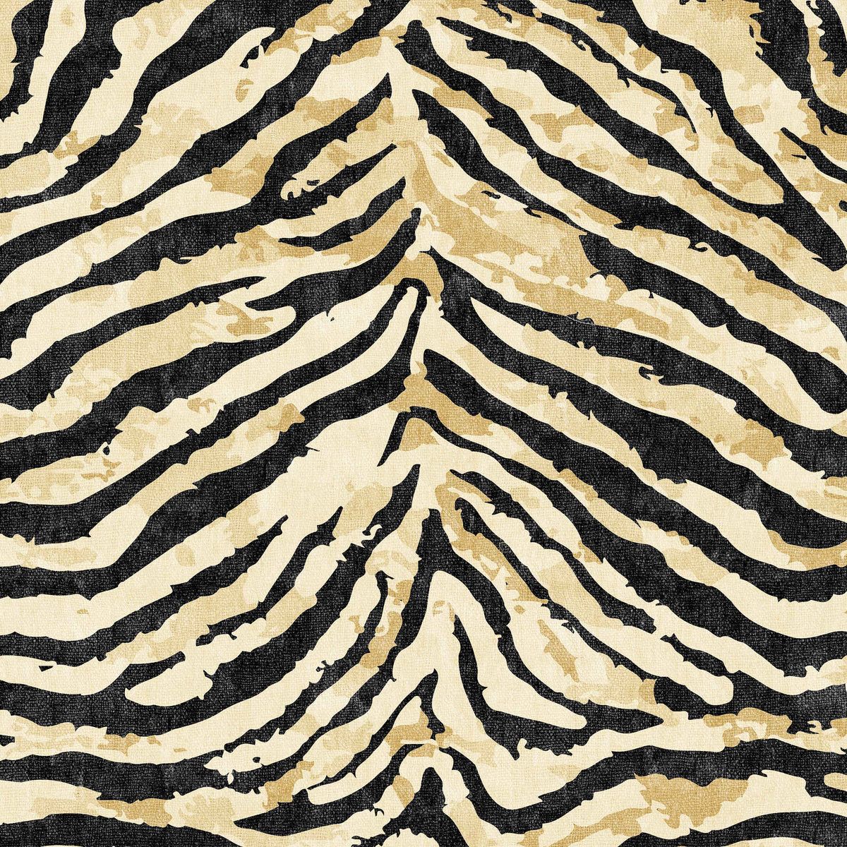 A close-up of the Eternal Weave - Washable Rug - JRN39 (Custom Size) in a beige and black abstract zebra stripe pattern—bold, irregular lines create a stylish, symmetrical animal print ideal for high-traffic areas.
