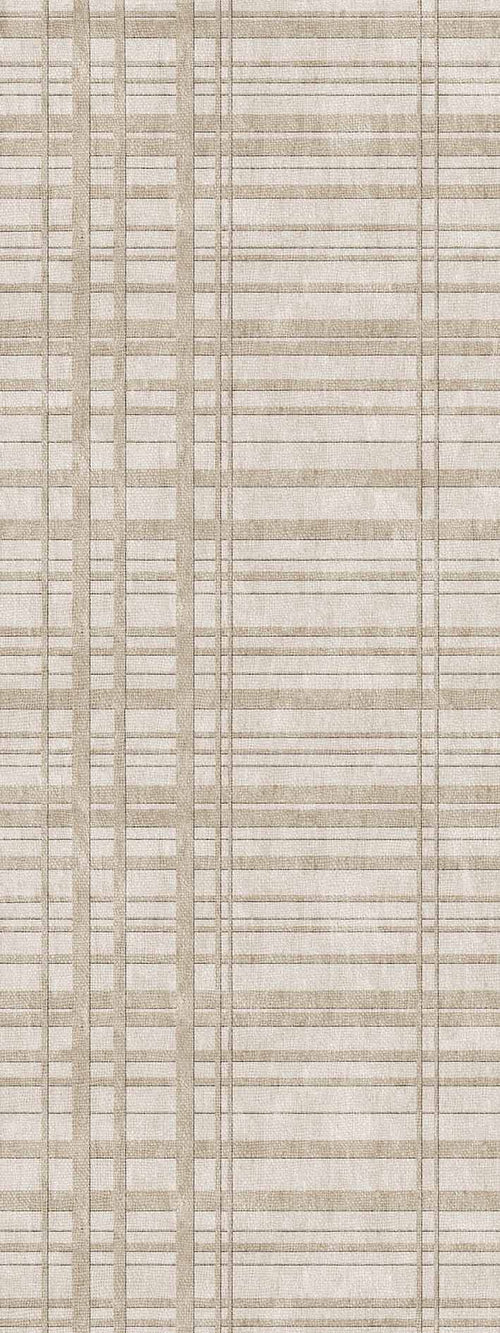 Bild 1 in Galerieansicht laden. Beige and cream rug with a minimalist grid pattern of intersecting horizontal and vertical lines.