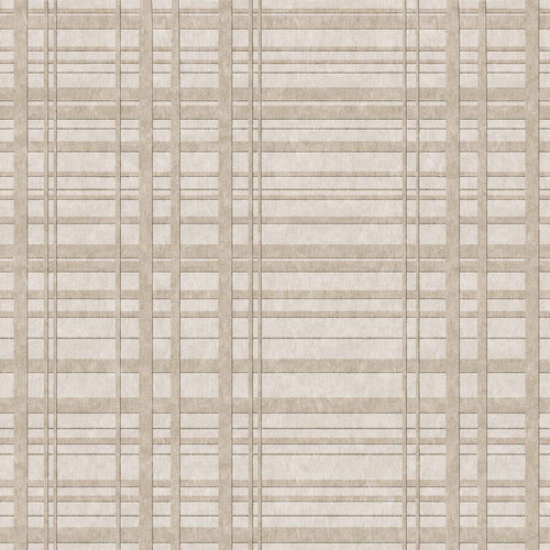 Bild 1 in Galerieansicht laden. Beige and cream rug with a grid pattern of intersecting horizontal and vertical lines.