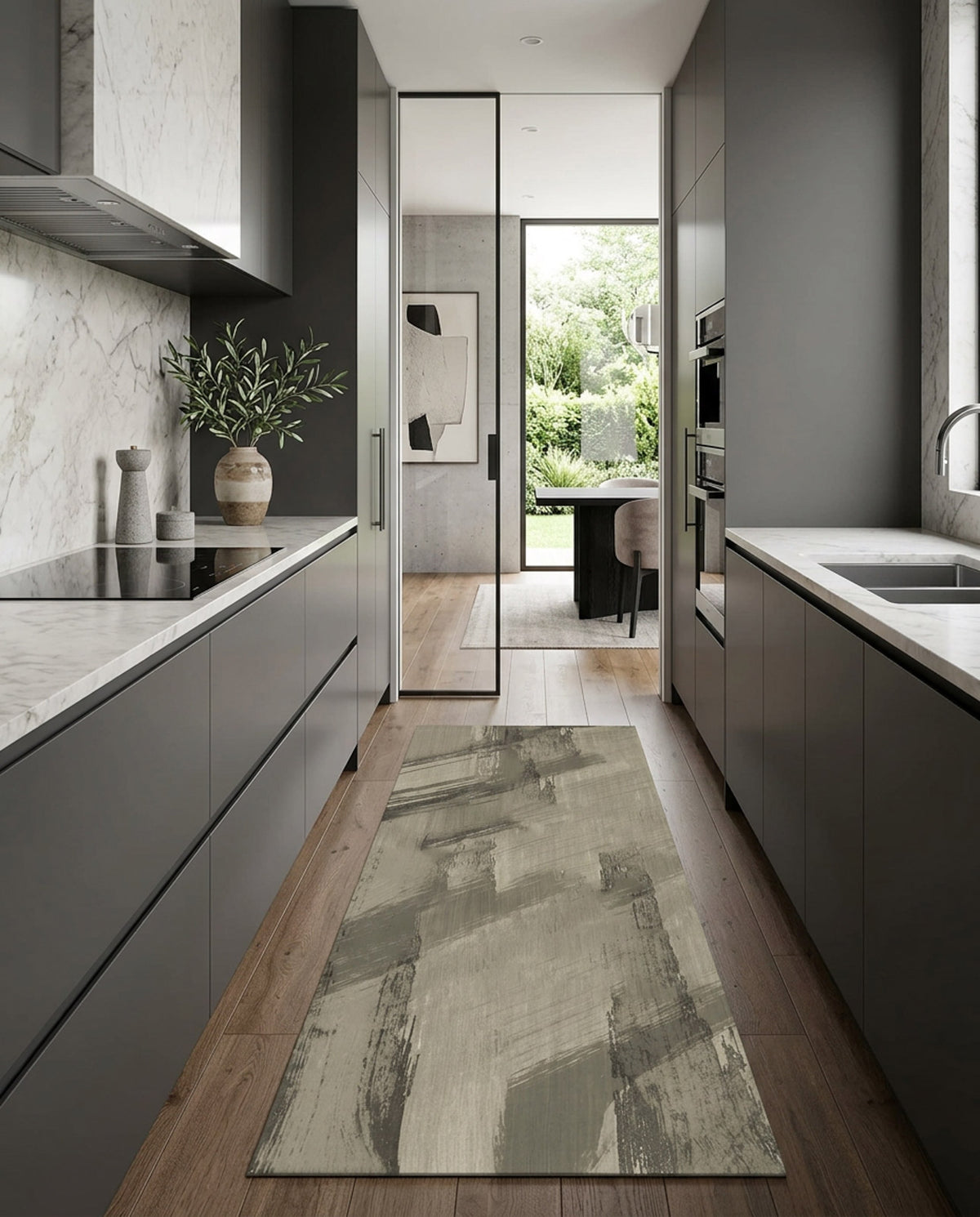 Misty Brush - Washable Rug - JRN1067 (Custom Size)