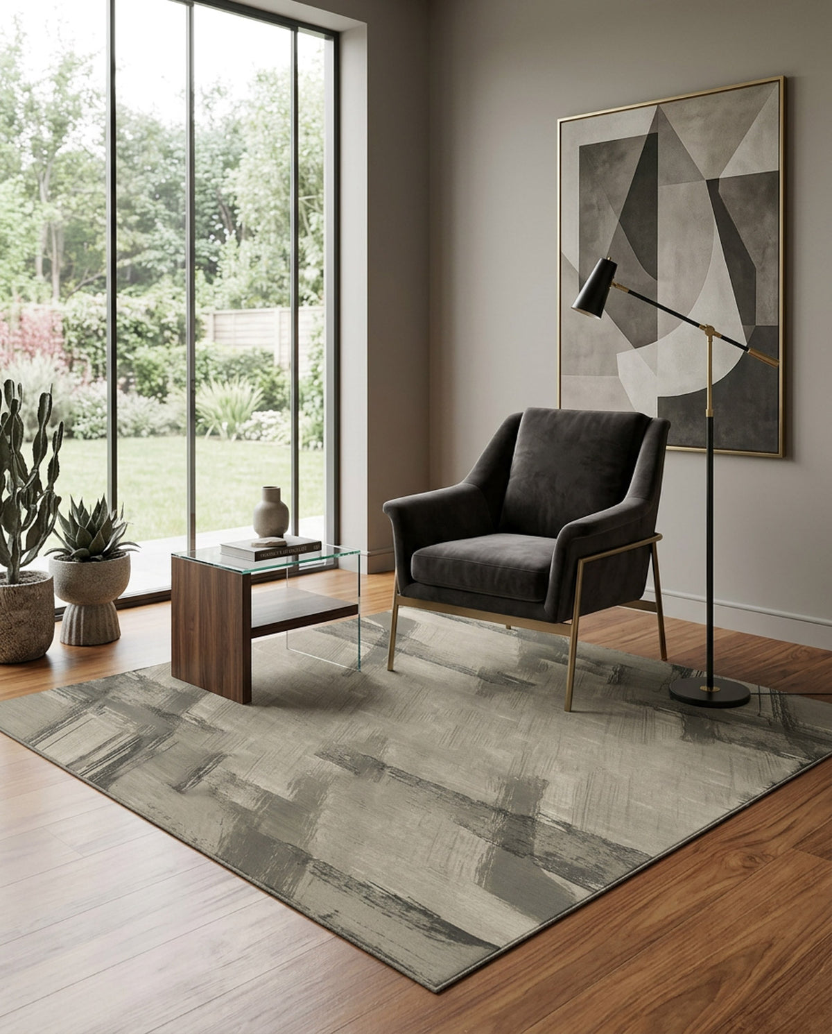 Misty Brush - Washable Rug - JRN1067 (Custom Size)