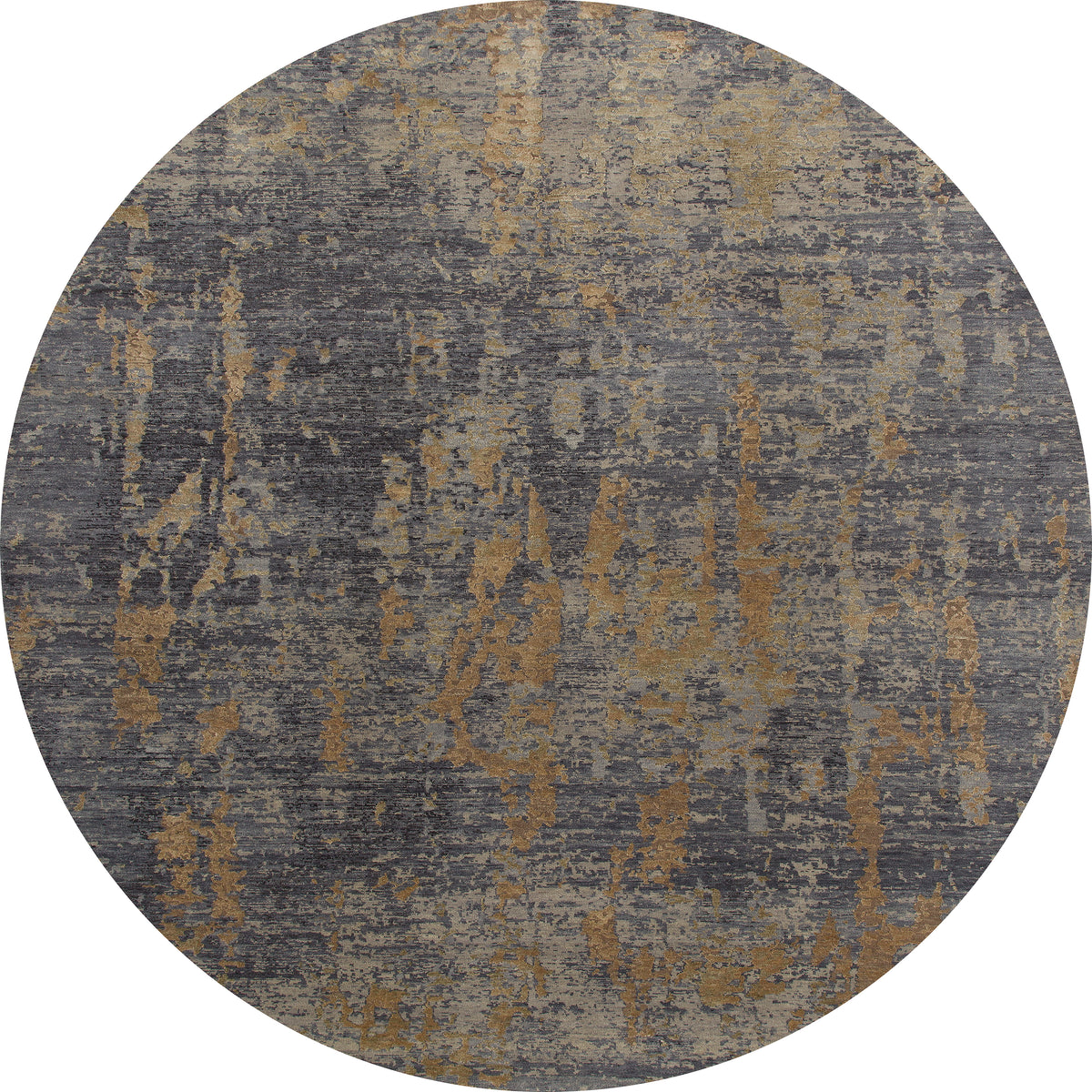 The Mystical Mosaic - Washable Rug - JRS003 (Custom Size) features an abstract gray, gold, and beige design with a textured, distressed look—perfect for high-traffic areas and adding modern style to any space.