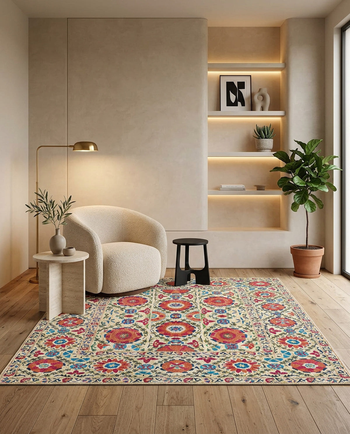 Arabesque Trellis - Waschbarer Teppich - JR1732