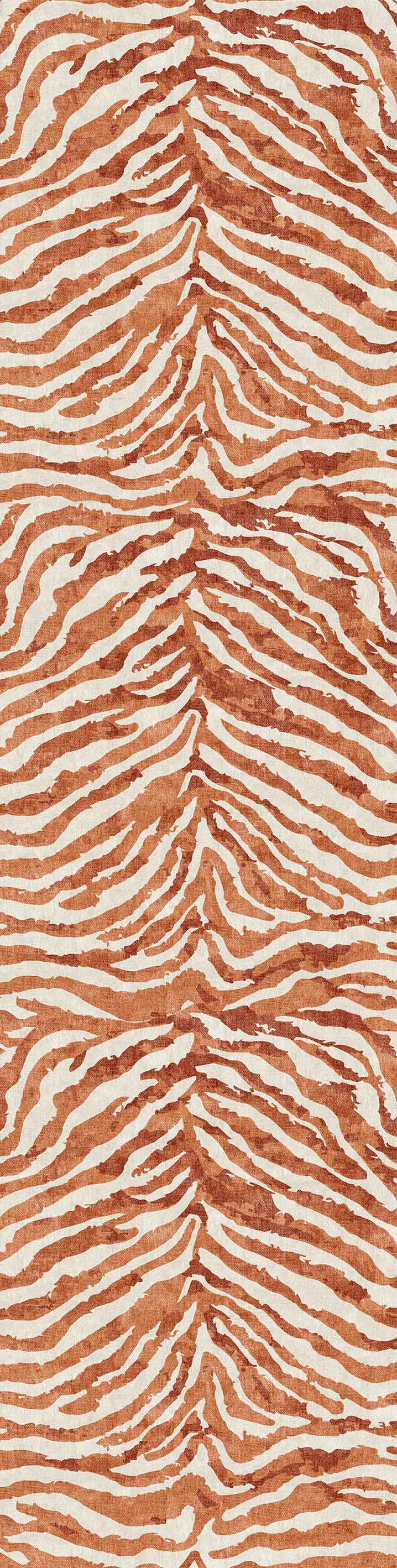 The Rustic Mirage - Washable Rug - JRN40 features a tan and brown zebra stripe pattern with wavy, irregular lines, repeated horizontally—perfect for high-traffic areas.