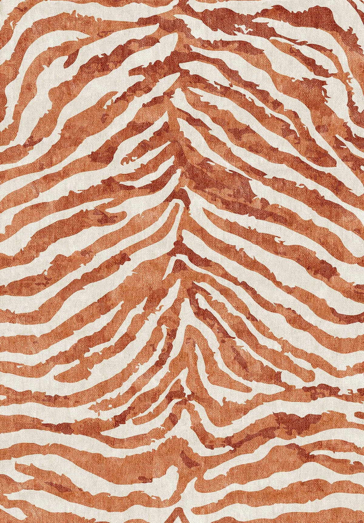 The Rustic Mirage - Washable Rug - JRN40 (Custom Size) features a light beige base with wavy, reddish-brown stripes inspired by tiger fur. Allergy-friendly and washable, it’s perfect for high-traffic spaces.