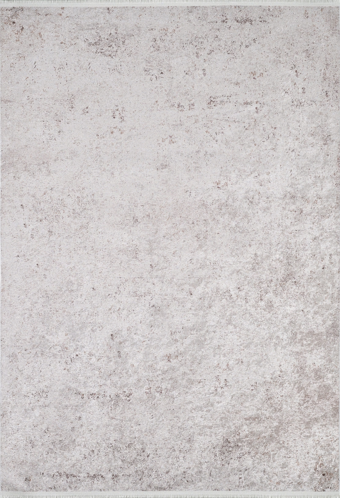 The Rustic Trails - Washable Rug - JR1736 (Custom Size) features a soft, textured, distressed pattern in light gray and beige, creating a neutral look ideal for high-traffic areas.