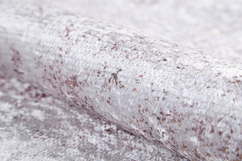 Load image 1 in gallery view. A close-up of Rustic Trails - Washable Rug - JR1736 (Custom Size) shows light gray crushed velvet fabric with a soft, textured, slightly shiny surface—ideal for washability and durability in high-traffic areas.