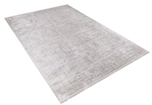 Bild 1 in Galerieansicht laden. The Sea Spray - Washable Rug - JR847 (Custom Size) is a large rectangular flat weave area rug featuring a distressed, textured pattern in light grey and beige, displayed on a white background.