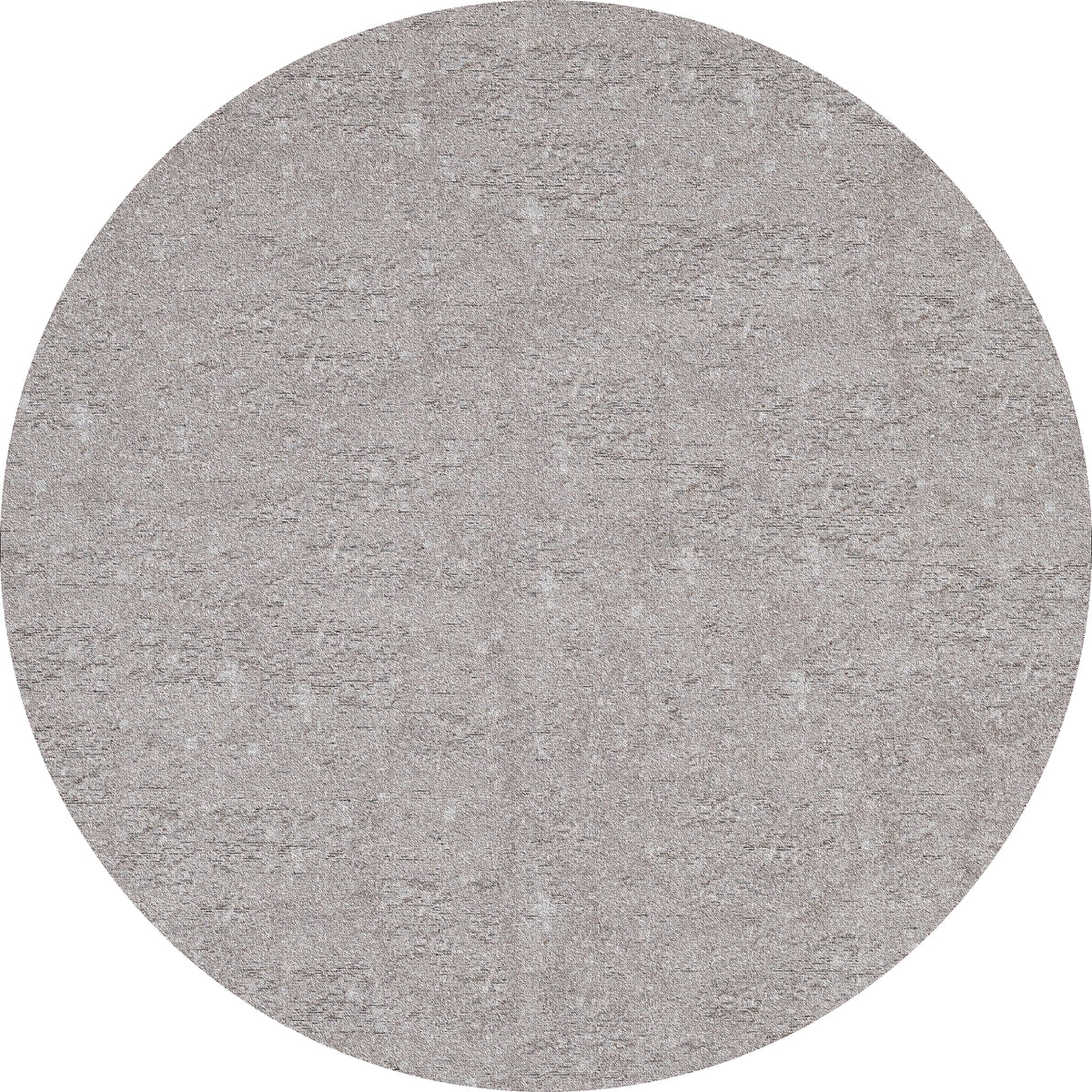 The Slate Charm - Washable Rug - JR1740 (Custom Size) features a round, light gray textured surface perfect for high-traffic areas, displayed on a white background.