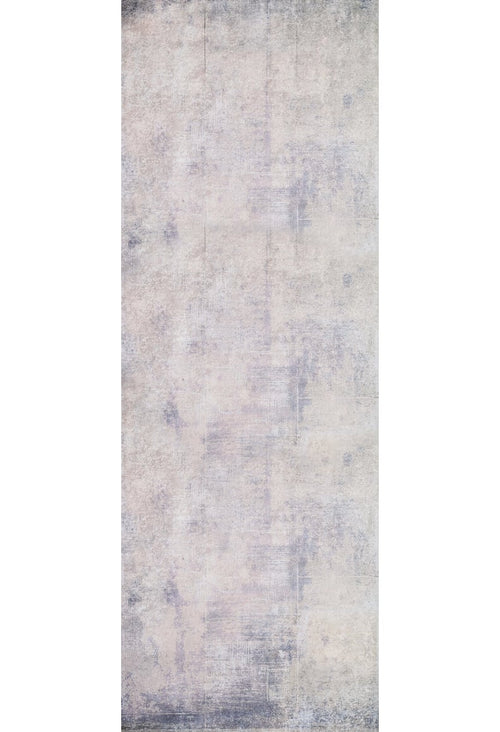 Load image 1 in gallery view. The Sunset Sky Ombre - Washable Rug - JR1918 is a rectangular, gray-anthracite rug with a faded texture in soft gray, beige, and lavender. Washable and durable, it’s ideal for high-traffic areas and adds a subtle vintage look to your space.