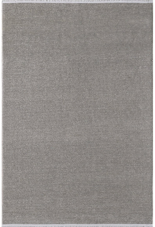 Load image 1 in gallery view. The Velvet Touch Gray Area Rug - PST003 features a rectangular shape, subtle solid texture, thin lighter border, and minimalist modern design. Its flat, evenly woven surface provides a stylishly understated look for any space.