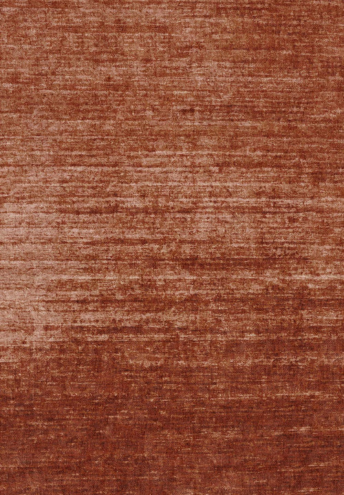 Load image 1 in gallery view. A close-up of the Vintage Reverie - Washable Rug - JRN31 reveals its textured, reddish-brown fabric with deep red hues and subtle horizontal lines for a soft, velvety, ombre-inspired look.
