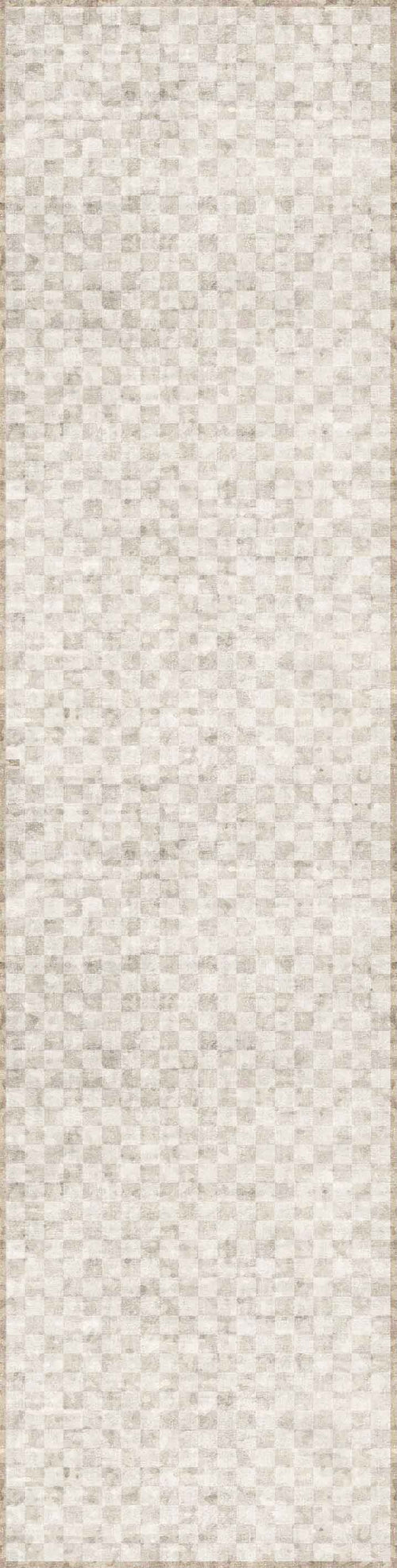Bild 1 in Galerieansicht laden. The Opulent Threads - Washable Rug - JRN27 features a subtle, textured checkerboard pattern in off-white and beige with a thin border—perfect for high-traffic spaces and enhancing your décor with neutral tones.