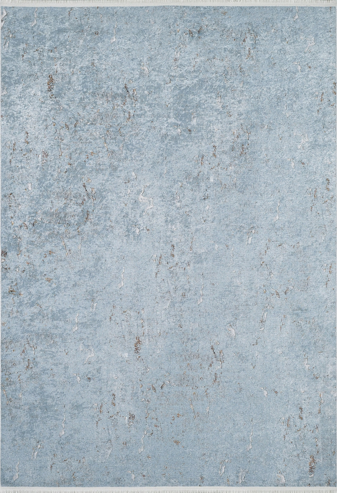Earthy Sands - Washable Rug - JR1819 features a light blue textured surface with gray and beige speckles and streaks, creating a weathered, abstract look—perfect for high-traffic areas.