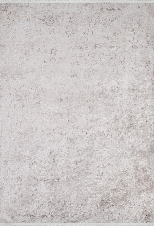 Load image 1 in gallery view. The Rustic Trails - Washable Rug - JR1736 is a large, rectangular light gray rug featuring a subtle mottled texture and minimal pattern, ideal for high-traffic areas while adding a soft, neutral touch to your space.