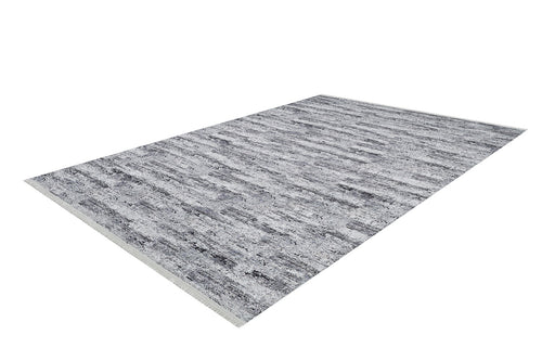 Bild 1 in Galerieansicht laden. The Stone Path - Washable Rug - JR1772 is a large, rectangular, gray-anthracite rug featuring a textured mottled gray and white pattern—perfect for high-traffic areas.